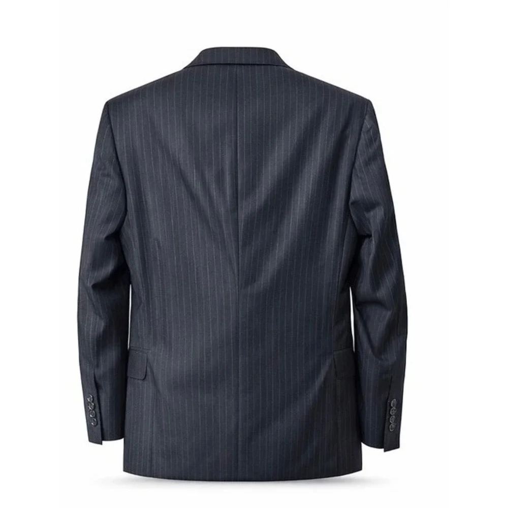 Raffaele Caruso Ghibli Suit46R 7 Drop Navy Pinstripe 100% Wool Made In Italy NWT